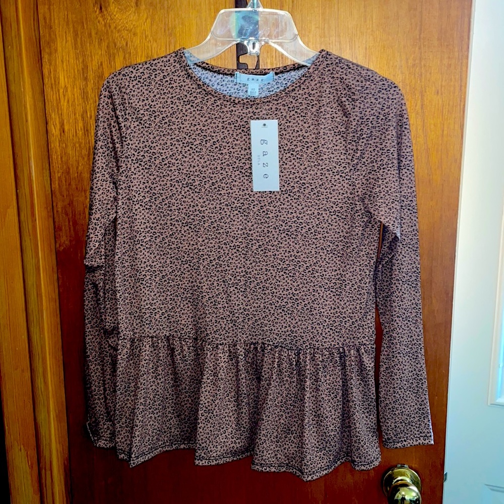 Cheetah print blouse